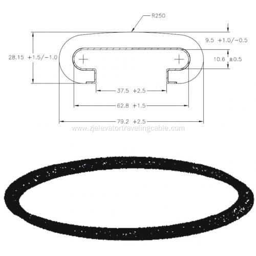 KM50014773H01 Moving Rubber Handrail for KONE Escalators